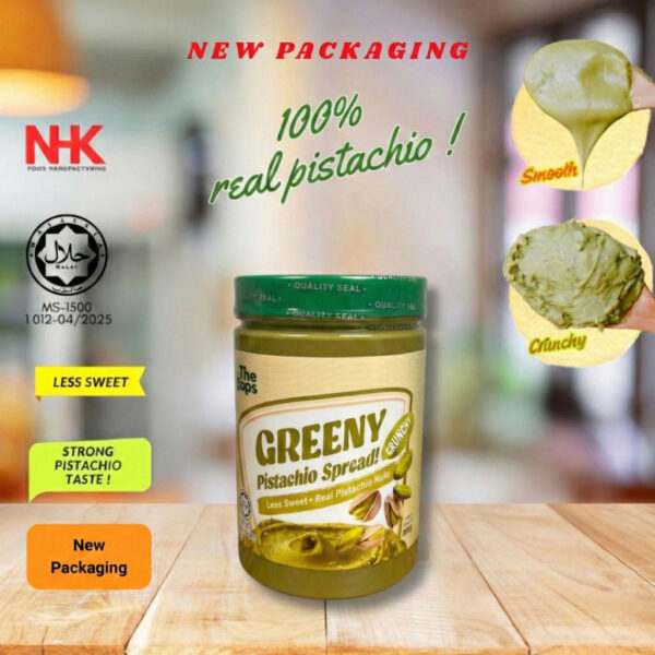 Greeny Pistachio Spread (500g) - pure pistachio 20%