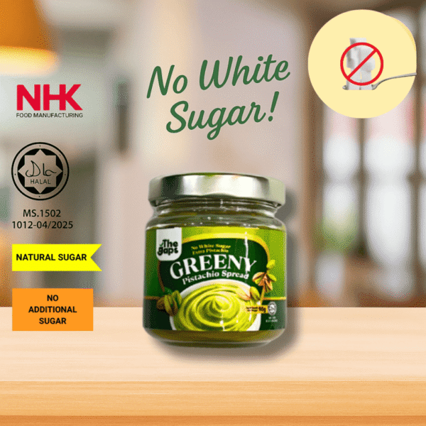 The Gaps Greeny Pistachio Spread (Tiada Gula Putih) 40% Pistachio